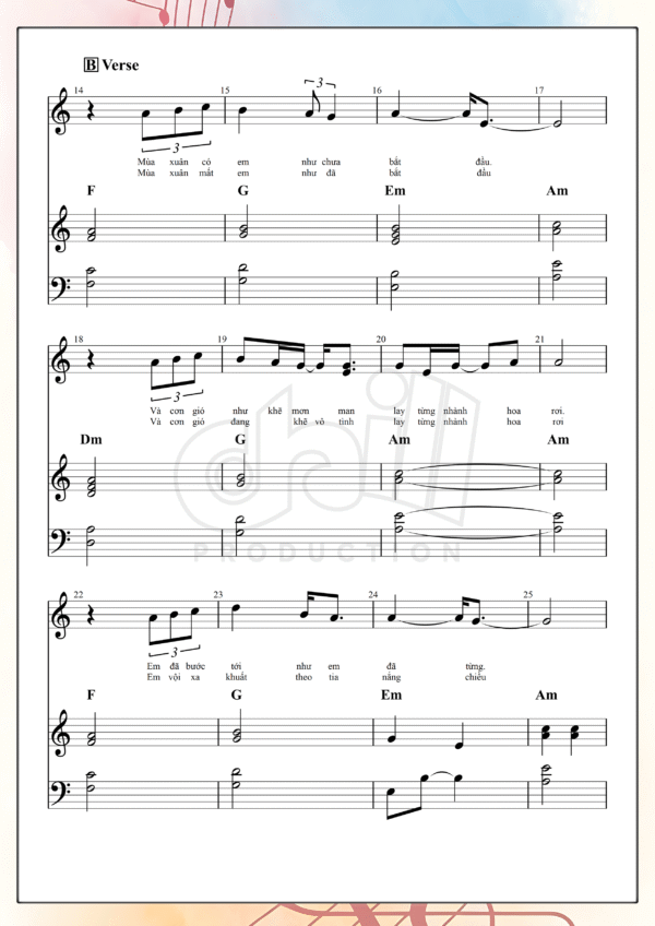 Tuyển tập 10 sheet nhạc piano đệm hát cơ bản (File PDF - Ứng dụng cho "Cao thủ piano đệm hát - level 1) - Ảnh 6