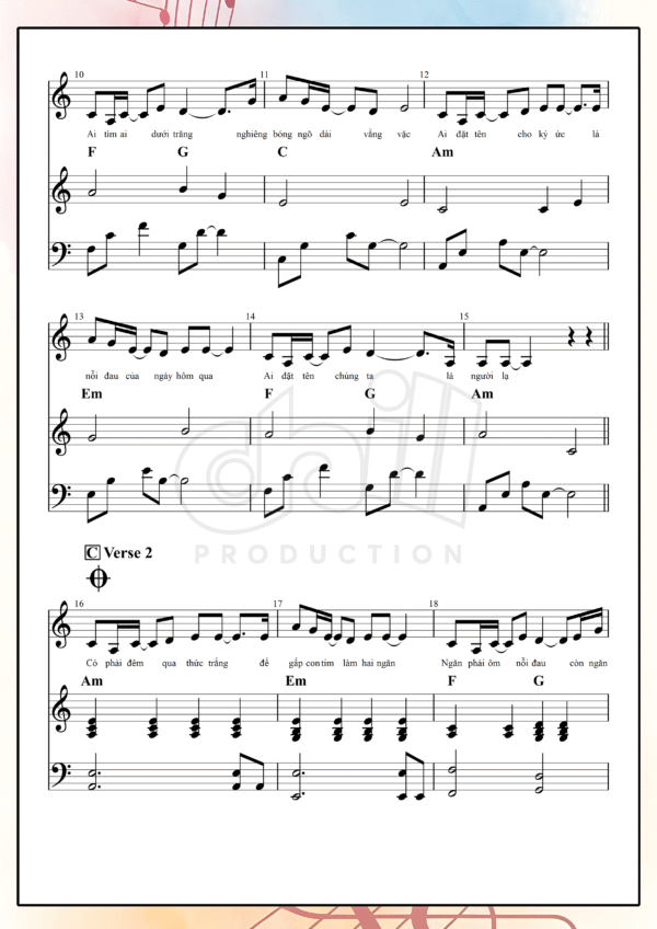 Tuyển tập 10 sheet nhạc piano đệm hát cơ bản (File PDF - Ứng dụng cho "Cao thủ piano đệm hát - level 1) - Ảnh 8